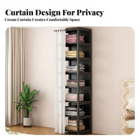 Customizable Layout configurable Open Wardrobe DIY Assembly Freestanding Closet with Shelves and Hanging Rails Space-Saving Garment Rack System Easy to Assemble for Apartment Dwellers, Renters, Homeowners, changing area