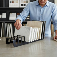 Tile Sample Display Rack Stable Design Multi-Compartment Sample Organizer Ceramic Tile Organizer Long-Lasting Construction
