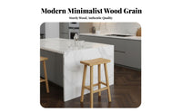Minimalist Design Backless Saddle Stool Sturdy Construction Barstool Long-Lasting Frame Counter Chair Built-in Footrest for Business Owners, Homeowners, Adults, Cafe, Restaurant, Breakfast Nook, Kitchen