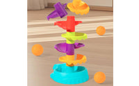 Ball Drop Toy with Launcher 9-Level Spiral Structure Ball Drop Toy Multicolor Plastic for Toddlers, Playroom, Home