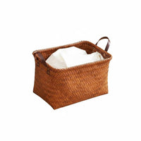 Storage Bin with Lid Multi-Functional Woven Basket with Lid Large Capacity