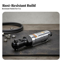 Forward & Backward Function Right Angle Pneumatic Wrench Compact 90 Degree Air Wrench Powerful for Mechanics, Automotive Repair, Engine Work