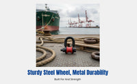 Marine Pulley Block, Heavy-Duty Shackle Wheel Pulley, U-Shaped Sheave for Wire Rope Lifting