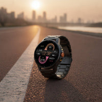 Bluetooth Calling Smartwatch Fitness Smart Watch with Metal Bracelet Smartwatch with Flashlight Outdoor Sporty for Men