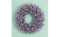 Lavender Wreath Full Spring Wreath Artificial Faux for Wall Decor, Farmhouse