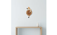 Modern Design Cat Wall Clock Creative Design Swinging Tail Cat Clock Silent Movement Timepiece Long-Lasting Material for Bedroom