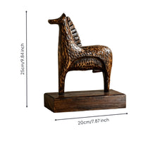 resin Horse Sculpture Abstract Horse Sculpture Textured Ornament for Living Room