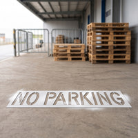 No Parking Stencil Reusable Pavement Marking Stencil Flexible Foldable for Maintenance Crews, Driveways, Asphalt