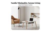 Versatile Use Small Apartment Coffee Table Easy to Clean Minimalist Sofa Side Table Sturdy Construction Living Room Furniture Rounded Edges for Students, Young Adults, Homeowners, Bedroom, Office