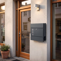 Weather-Resistant Lockable Mailbox with Viewing Ports Sturdy Wall-Mounted Mailbox with Keys Long-Lasting Postbox Weatherproof for Homeowners, Landlords, House Exterior, Porch, Entryway