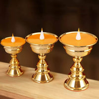Tibetan Style Alloy LED Electronic Butter Lamp