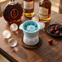 Soft Drinks Round Ice Maker for Your Home Bar, Food Grade Silicone Ball Maker for Party Supplies, Easy to Use Slow Melting Ice Sphere, 1 Pack