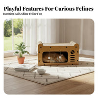 2-Tier Pet Bed Natural Materials Sisal Pet Bed Long-Enduringing Construction groomResistant for Bedroom