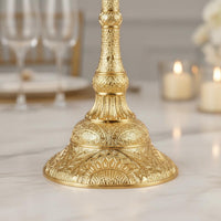 Luxury Design Peacock Pattern Centerpiece Elegant Ornate Candelabra Fine Carving European Design Candle Stand Stable Base for Wedding, Candlelight Dinner