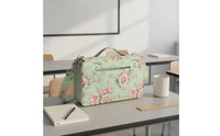 120 Slot Pencil Case Zipper Closure Floral Print Art Supply Organizer Easy to Clean Large Capacity Marker Bag for Artists, Travel