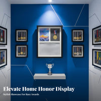 Long-Distance Medal Frame Wall-Mounted Medal Display Frame Showcase Achievements Sports Award Display Case for Athletes, Runners, Home, Living Room