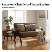 2-Seater Wooden Loveseat Retro Design 2-Seater Loveseat Retroretroera Modern & Design Sturdy Wood Frame for Two People