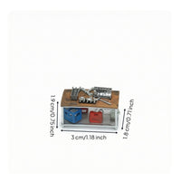 Molded Details Miniature Repair Workbench Artisanal 1:64 Scale Workbench Detailed Miniature Workshop Bench Printed Markings