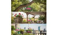 Teardrop Hanging Bird Bath Decorative Hanging Birdbath Metal Bird Bath with Chain Outdoor for Gardeners, Garden, Backyard, Patio, Balcony