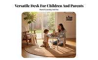Multi-Functional animal-eared Ear Chair and Storage Desk Set child-safe Design children's Furniture Minimalist aesthetic Rounded Edges for Toddlers, Preschoolers, Parents, Playroom, Nursery, Bedroom, Classroom