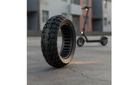 Never Flat 10x2.70-6.5 Solid Tire Shock-Absorbing Solid Scooter Tire High-Grip Tread Pattern
