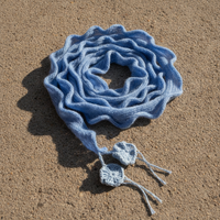 Y2K Irregular Spiral Knit Scarf for Women - Trendy Decorative Necktie