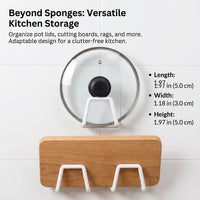 Bathroom sink and kitchen wall-mounted sponge holder with suction, 201 stainless steel draining racks for