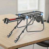 Aluminum Alloy Rear Cargo Rack Reflective Rear Bike Rack Tubular Sturdy for Commuters