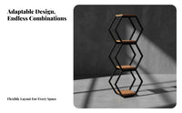 Freestanding Honeycomb Bookshelf Modular Design Partition Shelving Unit Multifunctional Room Divider Decorative for Office Workers, Homeowners, Apartment Dwellers, Study, Bedroom, Entryway