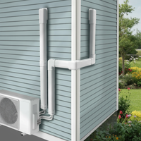 White PVC Air Conditioner Pipe Cover Decorative Concealment Protection Sleeve for Central AC Copper Tube Hiding and Beautification