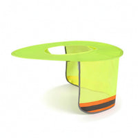 Hard Hat Sun Shade with Neck Protector High Visibility Helmet Sun Visor with Neck Flap Hard Hat Visor Wide-Brim Reflective