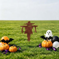 Halloween Rustic Horror Stack Abstract Lawn Stake Outdoor Garden Metal Spike