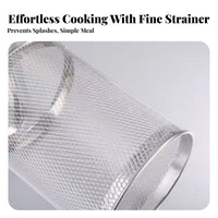 Multipurpose Deep Fryer Pot with Basket High-Sided Design Basket Deep Fryer Pot Stovetop Compatible Stainless Steel Stockpot with Strainer Thickened Bottom for Parents