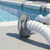 2 Pieces Pool Hose Holder Curved Cradle Swimming Pool Hose Holder Plastic