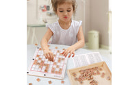 Wooden Sudoku Board Game Wood Construction Sudoku Game Set Hand eyes Coordination