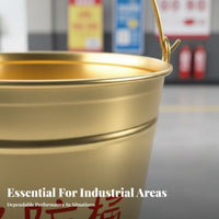 Ignition-Non-Ignition-Non-Sparking Ing-Non-Ignition-Non-Sparking Ing Brass Fire Pail Drop-Resistant Blast-Resistant-Proof Pail Ergonomic Handle Anti-Static Safety Pail for Firefighters, Industrial Workers, Gas Station Attendants Plants, Refineries