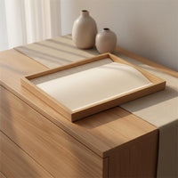 Detachable Dividers Jewelry Display Tray Multi-Functional Wood Grain Jewelry Organizer Long-Lasting Construction Band Earring Storage Tray Soft Velvet Lining for Retailers, Closet
