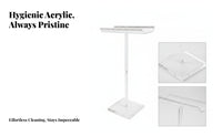 Freestanding Square Base Acrylic Hairpiece Stand Beauty Display