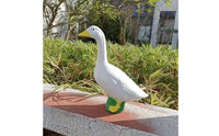 White Goose Statue Indoor Outdoor Decor Lifelike Creature Sculpture for Pond