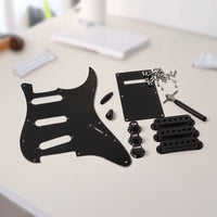 Pickguard Kit Pre-Drilled Guitar Pickguard with Knobs Parts for Guitarists, Luthier