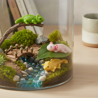 Realistic Hexagonal Dragon Lizard Figurines for DIY Micro Landscape Decor