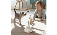 Rechargeable Automatic Cat Toy Obstacle Avoidance Electric Feather Cat Teaser Long-Lasting Pet Supply for Indoor