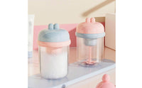 Cylindrical Electric Foaming Cup Ribbed Electric Foam Foamer Domed Lid Facial Foam Foamer Raised Buttons