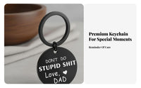 Engraved Message Keychain Mirror Polished Custom Message Keyring Long-Lasting
