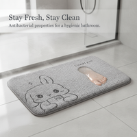 Coral Fleece Non-Slip Absorbent Bathroom Mat Quick Dry Floor Rug