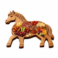Decorative Creature Shaped Serving Board Multi-Compartment Sectional Appetizer Tray Great Gift Idea Sectioned Appetizer Tray Hand Carved for Living Room, Housewarming, Parties