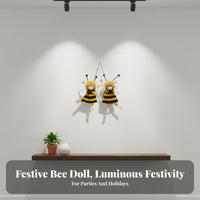 2 Pieces Cute Design Hanging Bee Girl Plushie Festival Themed Hanging Fairy Bee Doll Great Gift for Children, Nature Lovers, Home Decor