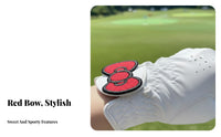 2 Pieces Women's Golf Gloves Wear-Resistant women's Golf Glove Sturdy Cartoon Bow Sports Gloves for Female Golfers, Driving Range, Outdoor