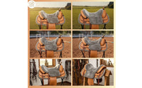 Western Saddle Pad Contoured Fleece Saddle Pad Secure Lightweight for Horse Riders, Trail Riding