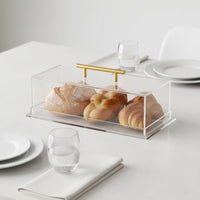 Acrylic Pastry Display Box Transparent Pastry Display Case with Lid Rectangular Cake Cover for Party